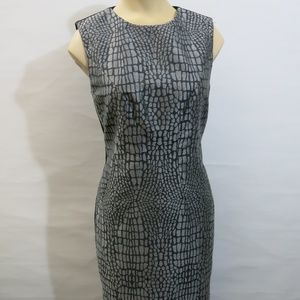 Diane Von Furstenberg Gray Snake Print Dress 6